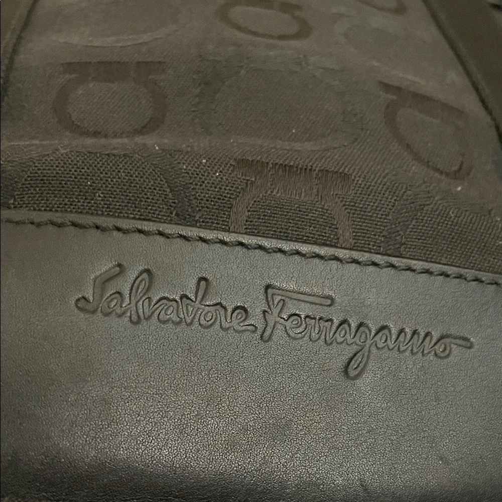 Salvatore Ferragamo Black Laptop Bag
